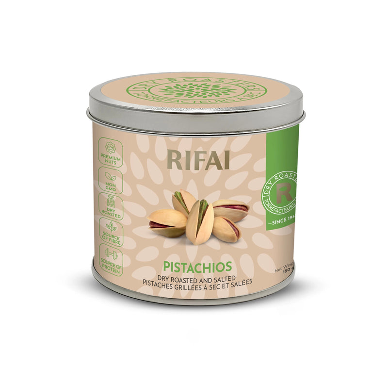 Half-salted roasted pistachios snack