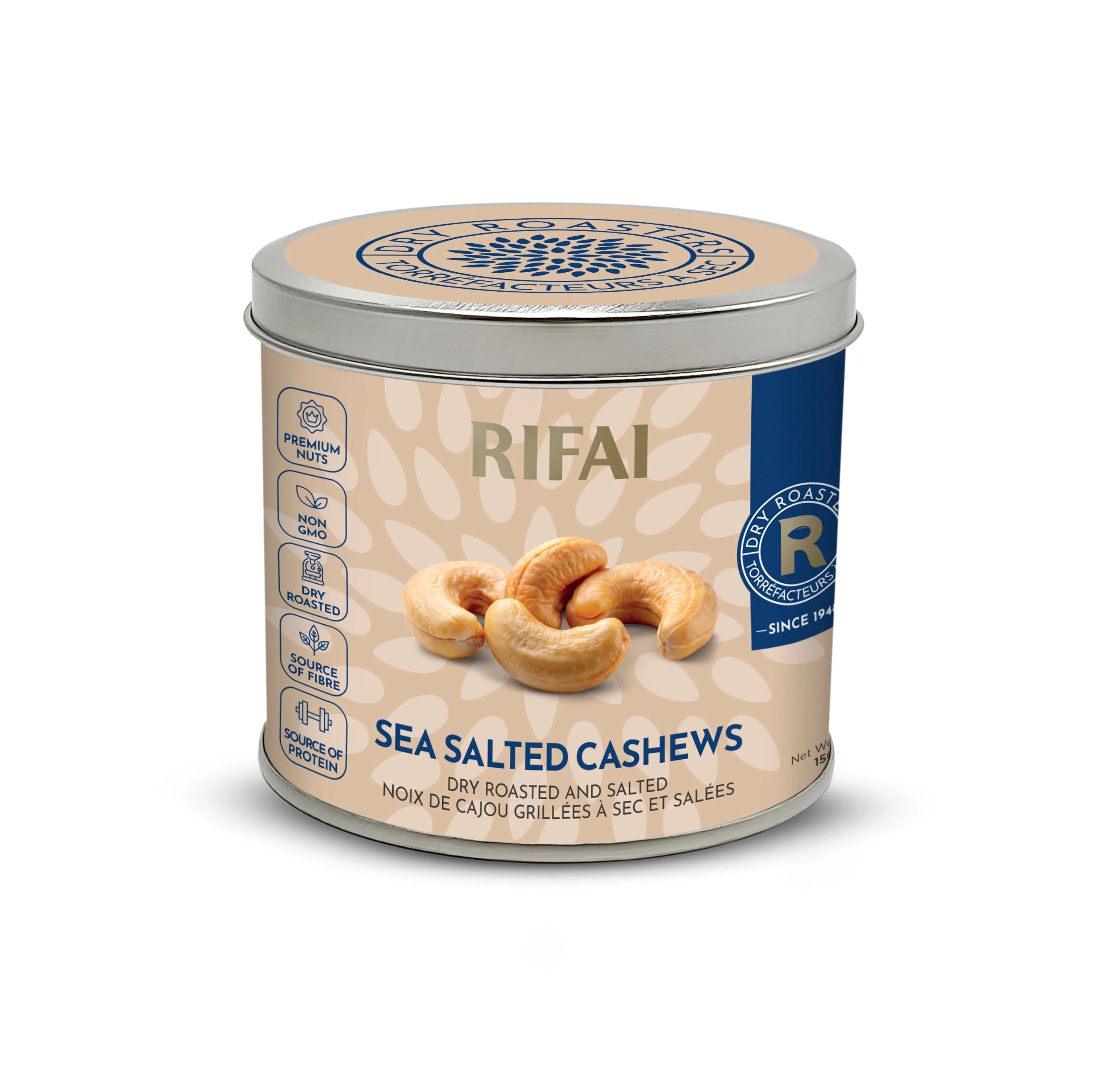 Premium jumbo salted cashews – large roasted cashews with sea salt, crunchy and smooth snack